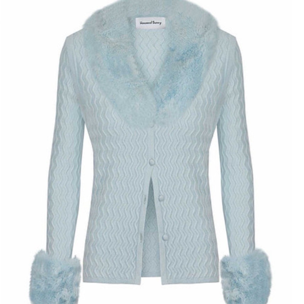 *SOLD ON DEPOP DO NOT BUY* House of Sunny Peggy Cardigan w Attachable Fur Trim - Picture 4 of 7